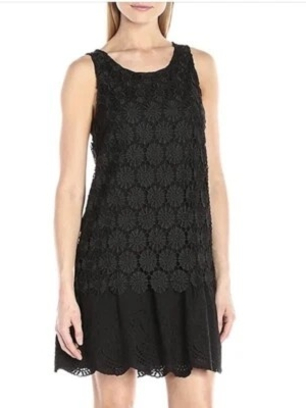 Desigual Black Crochet Lace Dress